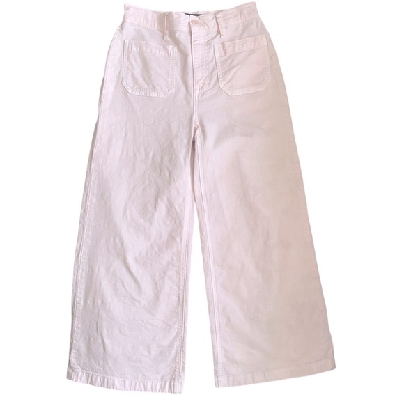 Point Sur Wide-Leg Crop Pastel Pink Jeans Size 24 Flaw - Picture 1 of 10